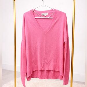 NWOT John + Jenn Large Vibrant Pink Knit Top